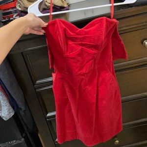 Strapless suede H&M dress